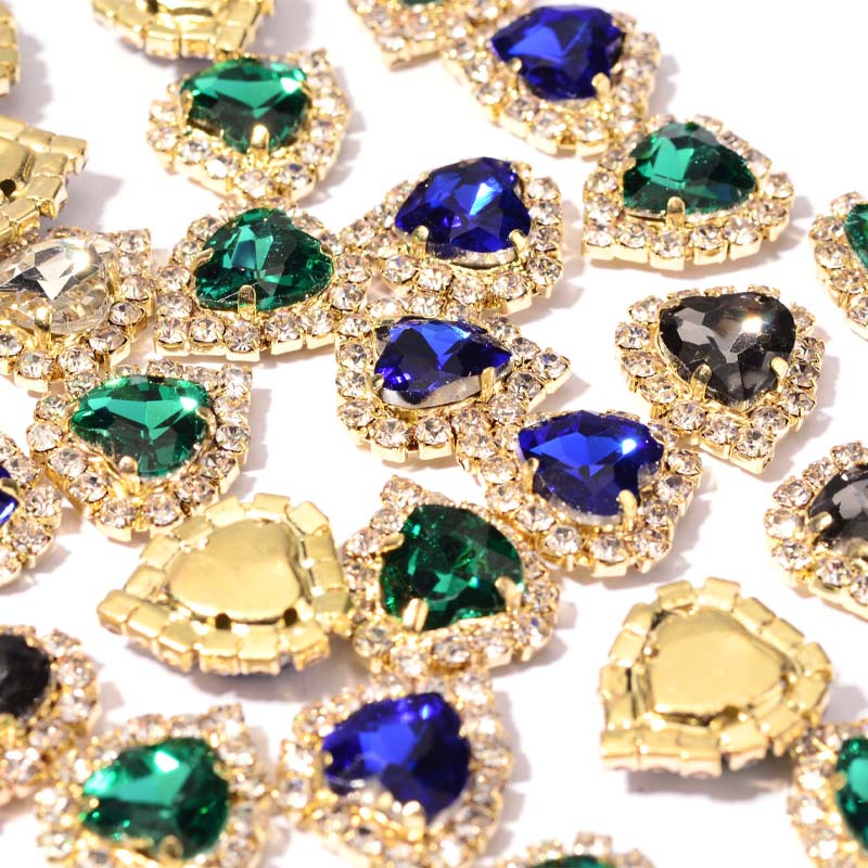 Inner diameter water drop 10*14MM, white shape welded edge crystal glass, hand-sewn diamond claws, diamond claws, diamond edge claw chain, diy headwear and hair accessory undefined