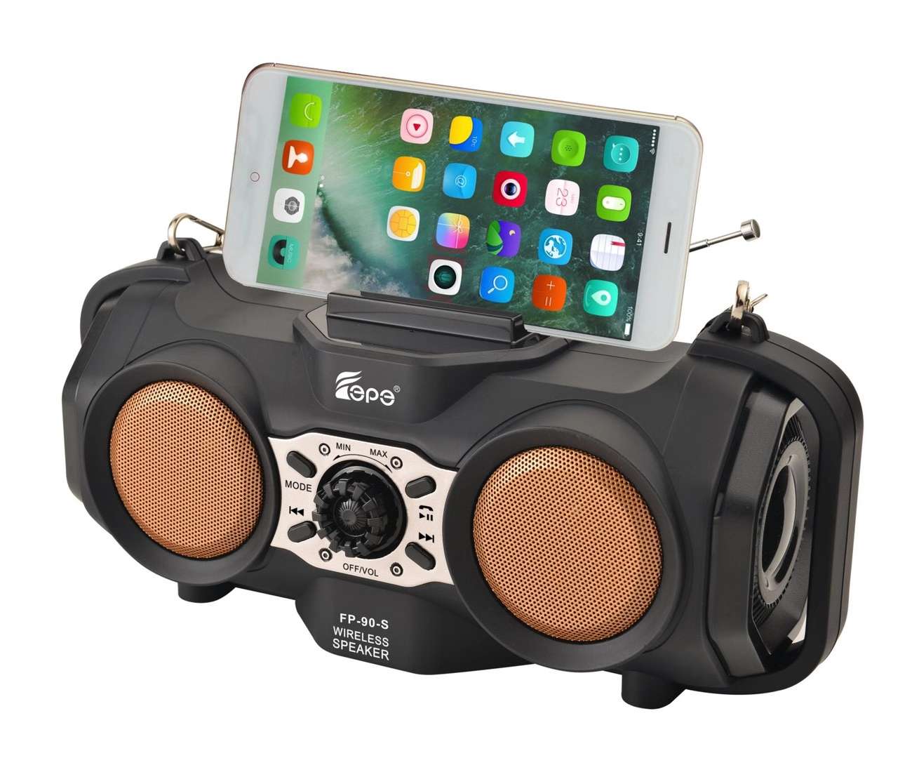 The ∪SB radio comes with two rechargeable batteries for Bluetooth undefined