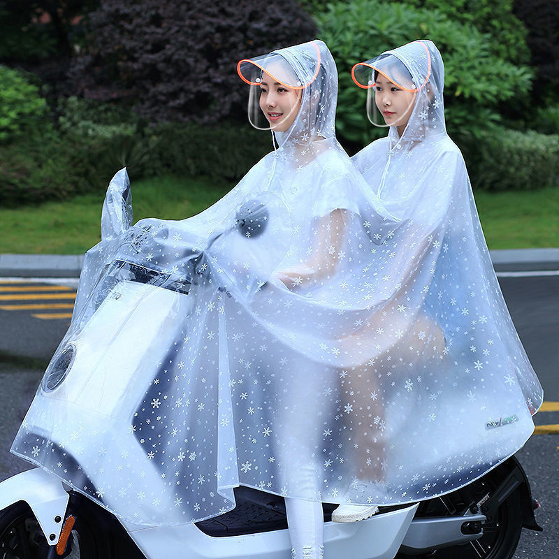 Raincoats for motorcycles, electric bikes, adult two-person electric bikes, outdoor riding, enlarged and thickened rain covers for men and women detail image 3