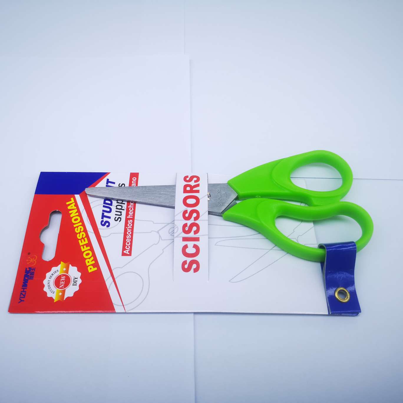 Yizhi King 7010-D Nail Card Scissors, 24 pieces per box, each box mixed in color, product size 13.5*6 detail image 2