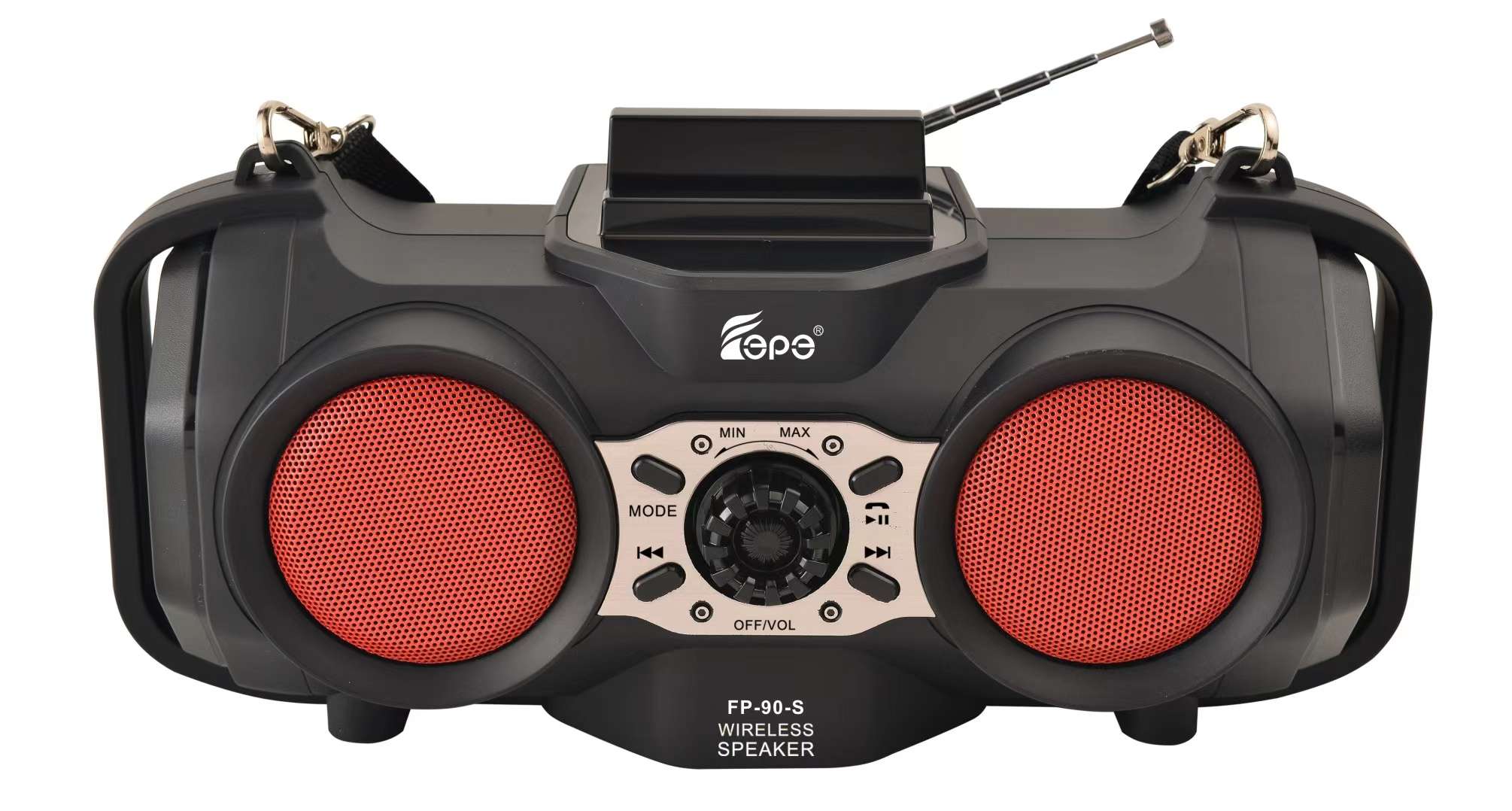 The ∪SB radio comes with two rechargeable batteries for Bluetooth