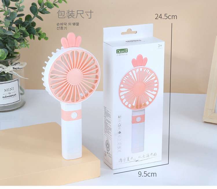 夏季手持折叠小风扇USB充电水果小风扇产品图