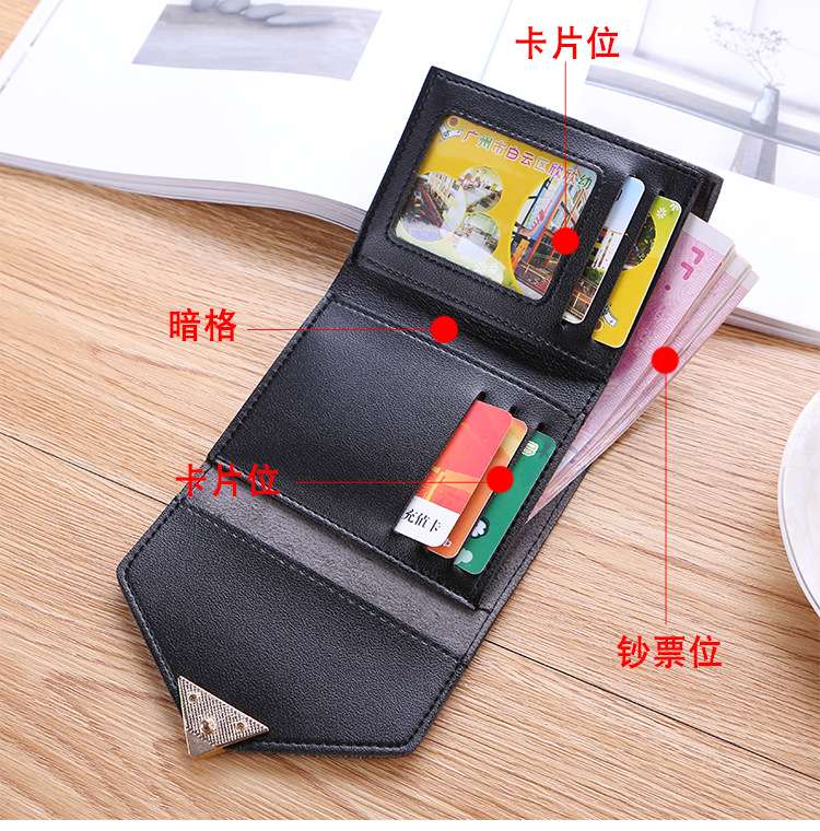 女士短款三折钱包详情图1