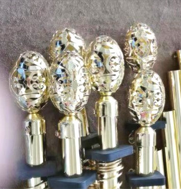 Yiwu export hot sale electroplated curtain rod telescopic rod curtain track thumbnail