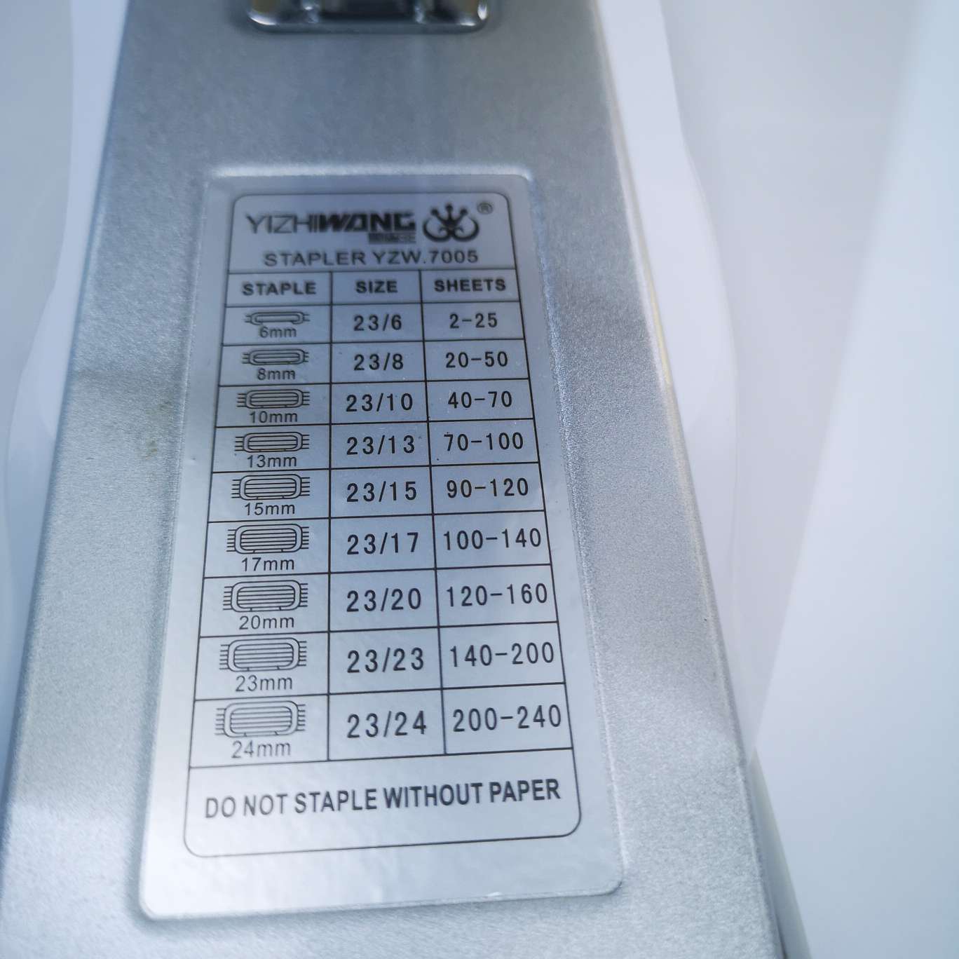 Yizhi King 7005 heavy-duty machine, product size 39*18*8.5, black and silver colors, can be customized with 25-240 pages of paper, and uses nails 23/6-23/24. detail image 4