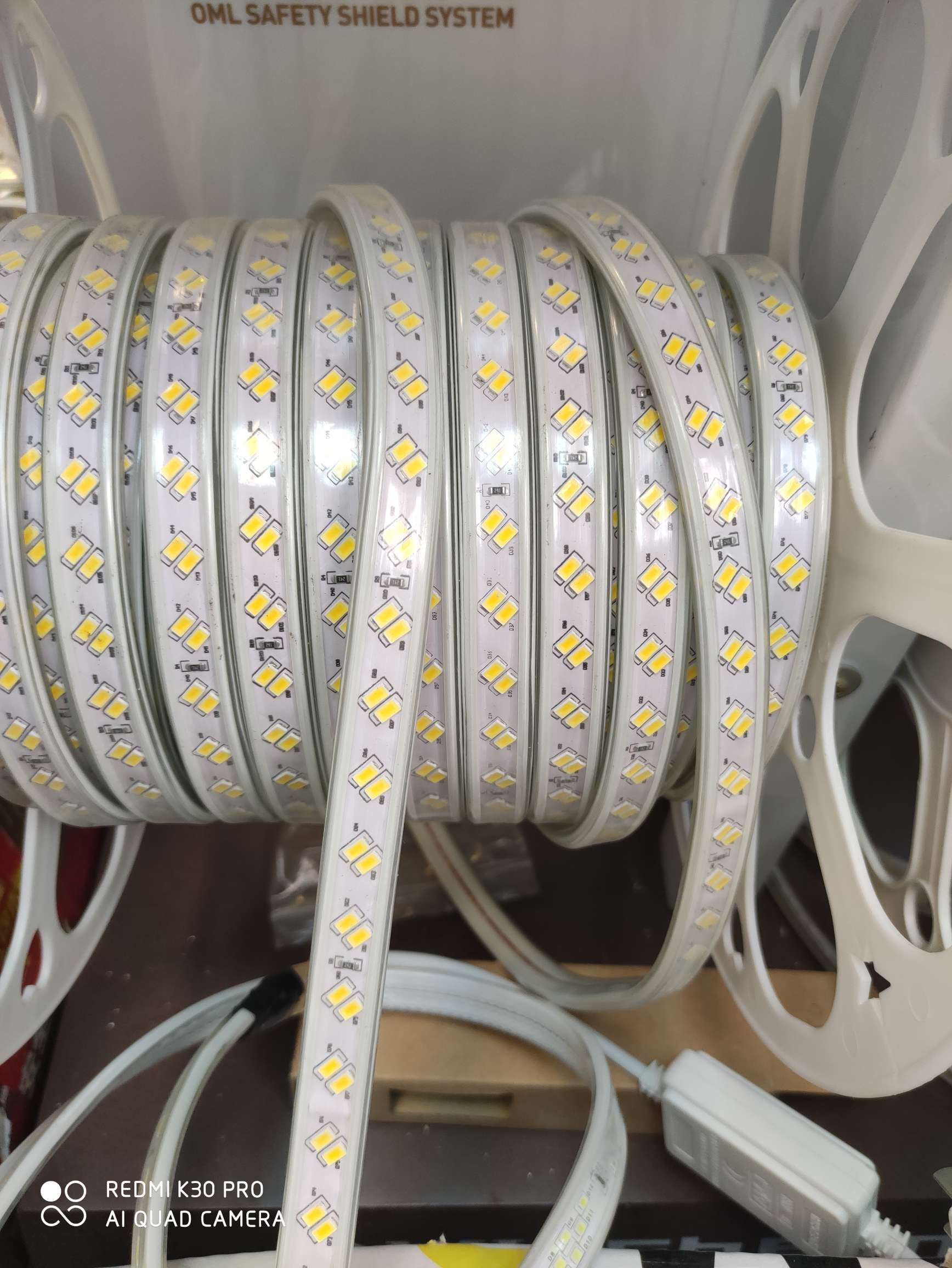 白/暖光灯带100m，5730120珠白富美双斜12mm