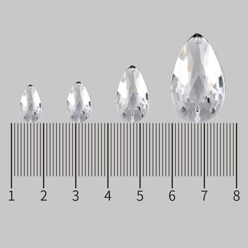 Imitation Taiwan HW10x14 pointed surface satellite surface double hole 1000 set acrylic drill water drop flat bottom satellite surface acrylic drill water drop pointed surface double hole Item Picture