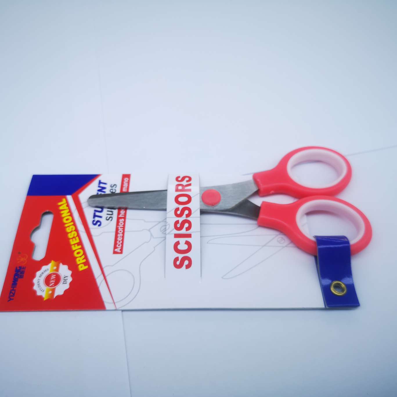 7026-D nail card scissors, 24 pieces per box, each box mixed in color, product size 13*6.5 pic 1