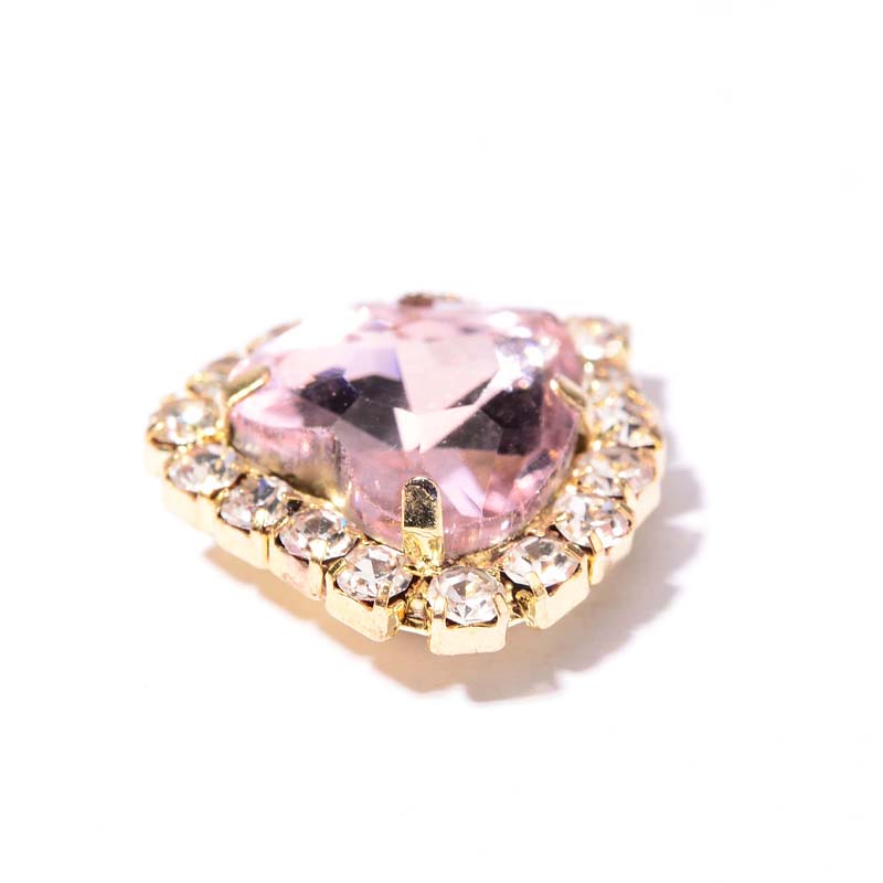 Inner diameter water drop 10*14MM, white shape welded edge crystal glass, hand-sewn diamond claws, diamond claws, diamond edge claw chain, diy headwear and hair accessory details Picture