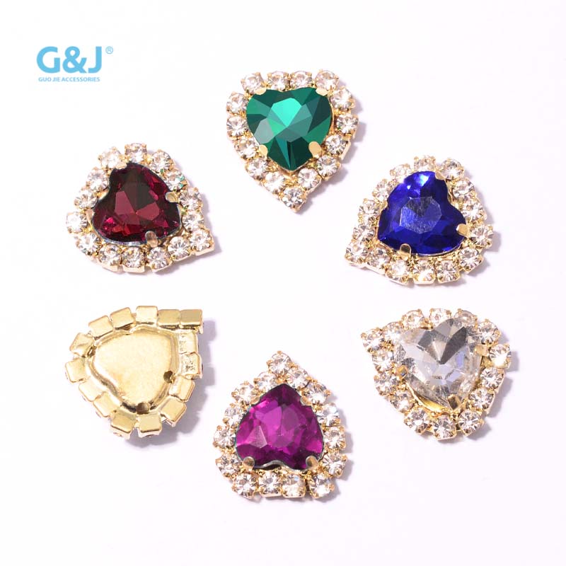 Inner diameter water drop 10*14MM, white shape welded edge crystal glass, hand-sewn diamond claws, diamond claws, diamond edge claw chain, diy headwear and hair accessory Application Scenario