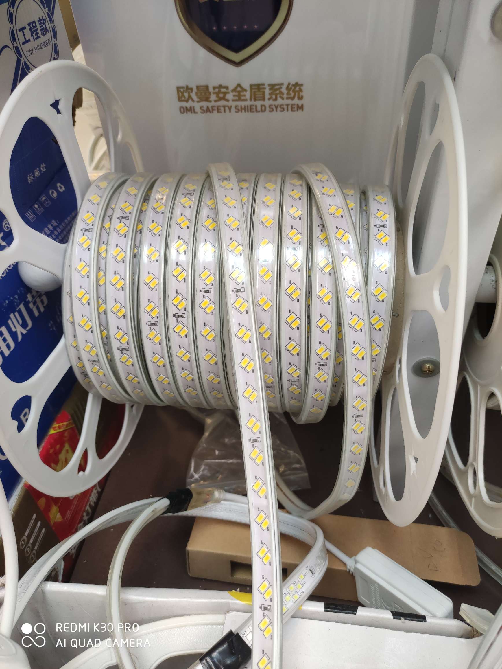 White/warm light strip 100m, 5730120 pearl white rich beauty double oblique 12mm details Picture