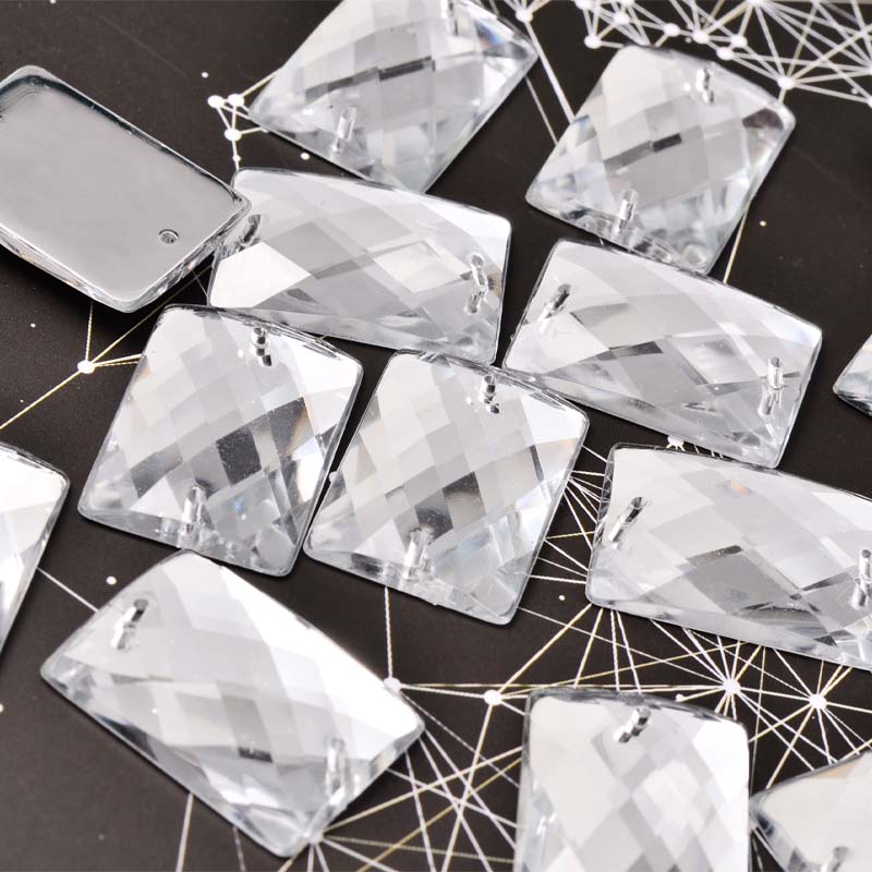 Imitation 10*14 rectangular right-angle turtle surface double-hole 1000 set, white Taiwan eco-friendly drill acrylic drill right-angle rectangular hand-sewn acrylic drill