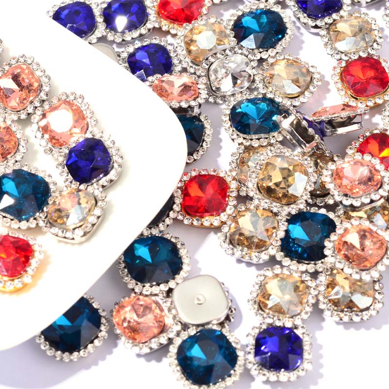 The drill inside the AF10*10 water drill is a 10* 10-sized square. White square sunflower double-layer pointed sole glass hand-sewn diamond diy shoes, clothing, Xichuan accessories undefined