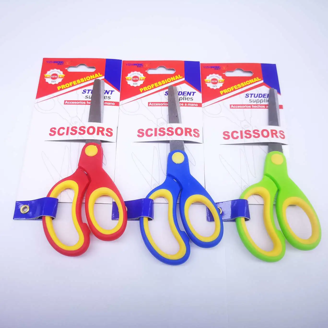 Yizhi King 7013-D Nail Card Scissors, 576 per piece, 24 pieces in a box. Student office scissors. The product size is 14.6*6 detail image 4