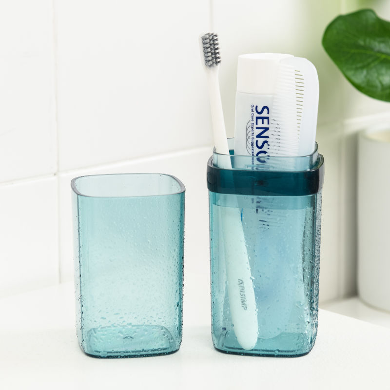 Travel wash cup toothbrush box portable set creative travel toothbrush cup tooth bucket travel toothpaste with 1025 transparent toothbrush cup
