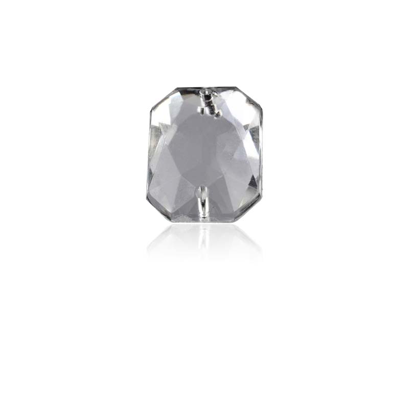 Model FD10*14 rectangular chamfered double hole, white 1000/ pack, imitation table drill chamfered rectangular octagonal flat back double hole acrylic hand-sewn drill, clothing, shoes and bag accessories Item Picture