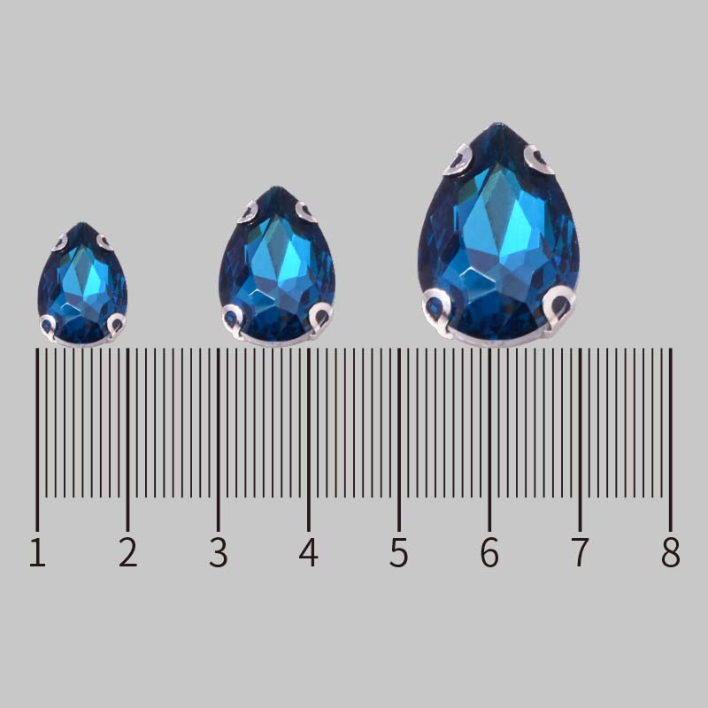 Water drop AH10X14MM, hand-sewn stone with four holes drilled on water drop glass, DIY crystal glass, water drop hand-sewn claw diamond, wedding dress, shoe and accessory sewing, clothes, wholesale water diamond, accessory material