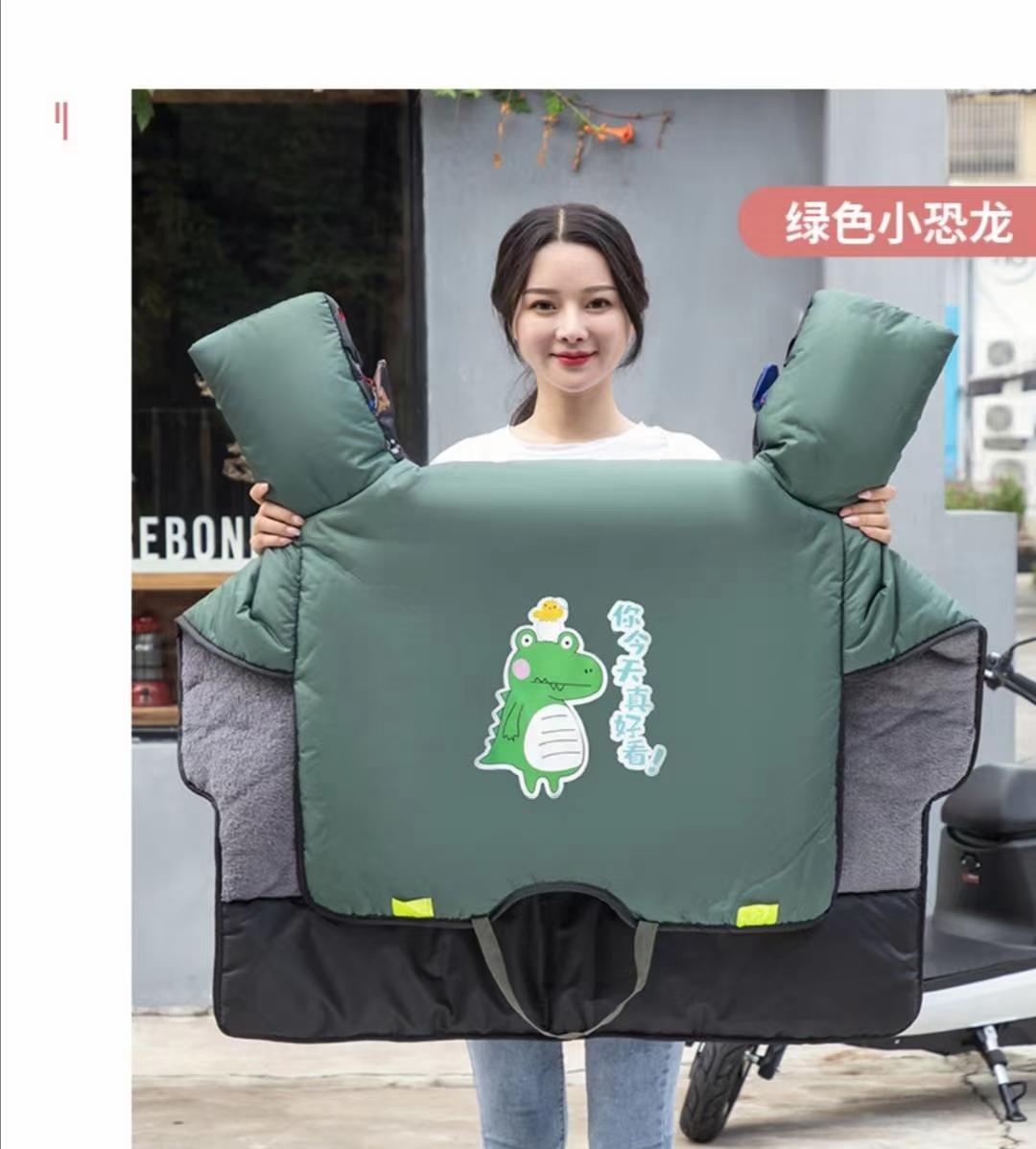 电动摩托车挡风被冬季加绒保暖电瓶自行衣电车防风罩细节图