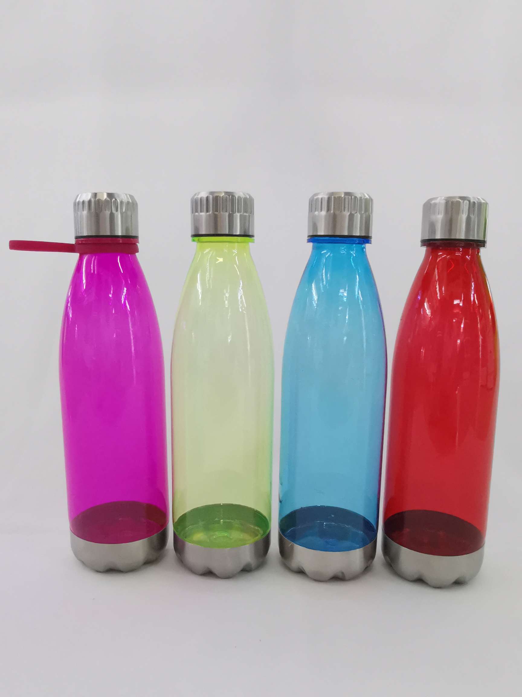 Factory direct sales of creative plastic stainless steel cap cola bottles, outdoor portable 800ML water cups detail image 1