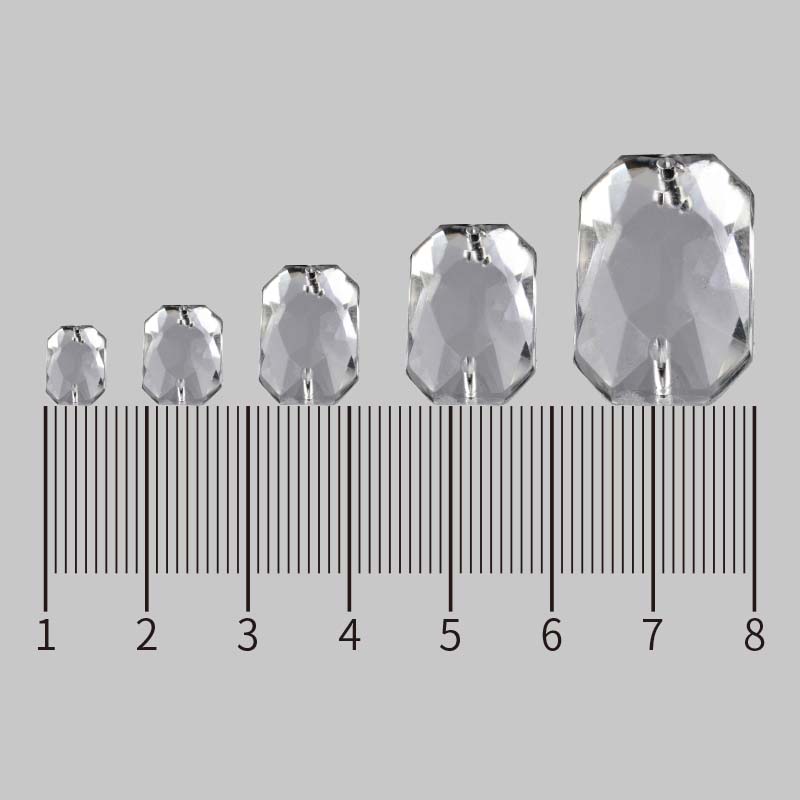 Model FD10*14 rectangular chamfered double hole, white 1000/ pack, imitation table drill chamfered rectangular octagonal flat back double hole acrylic hand-sewn drill, clothing, shoes and bag accessories Application Scenario