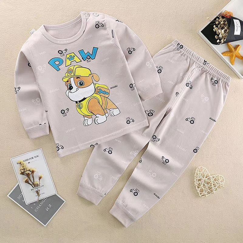 秋冬内衣儿童韩版卡通田园男童女童家居服中大童全棉套装细节图