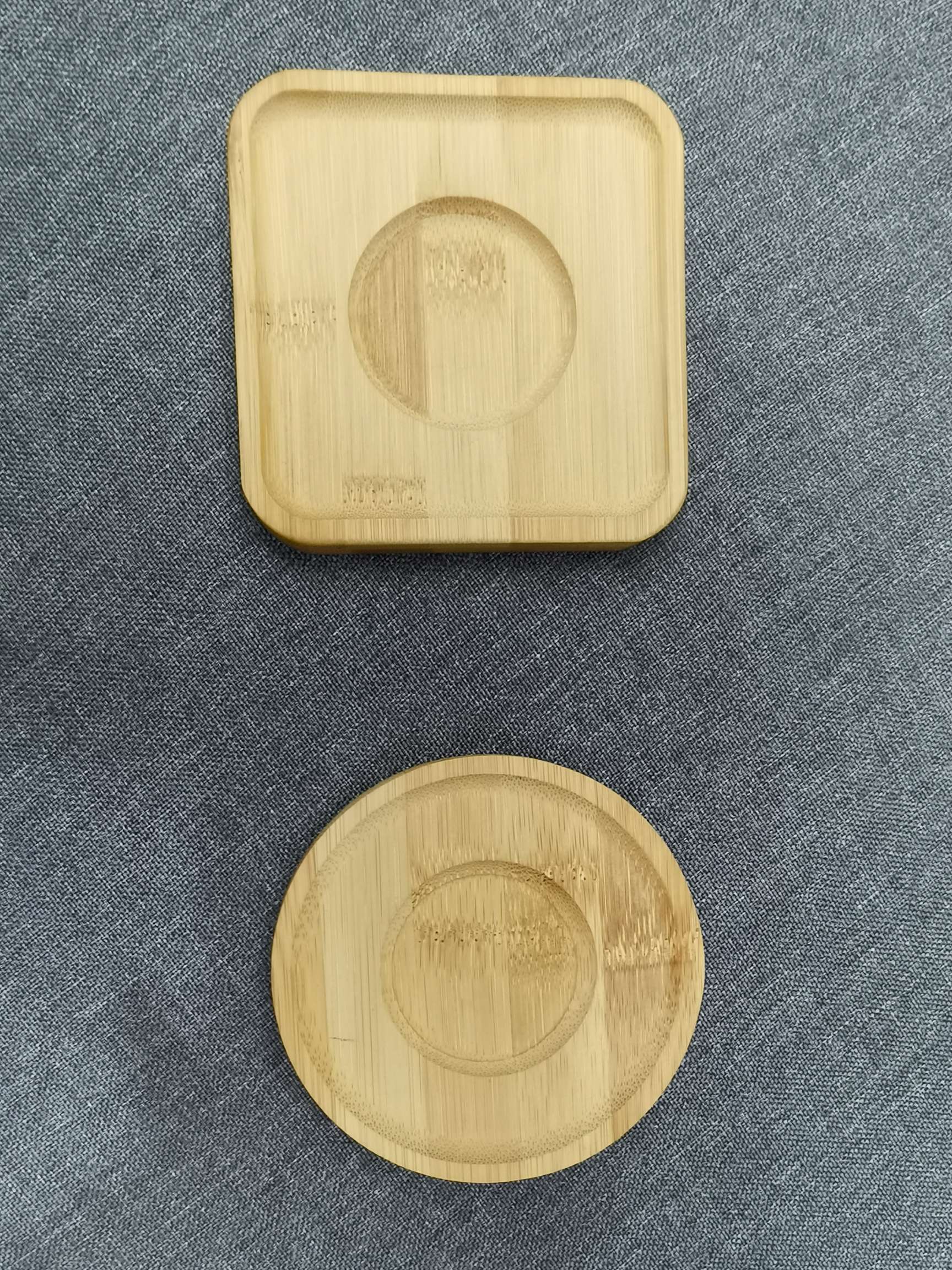 Posavasos redondos cuadrados en bambú