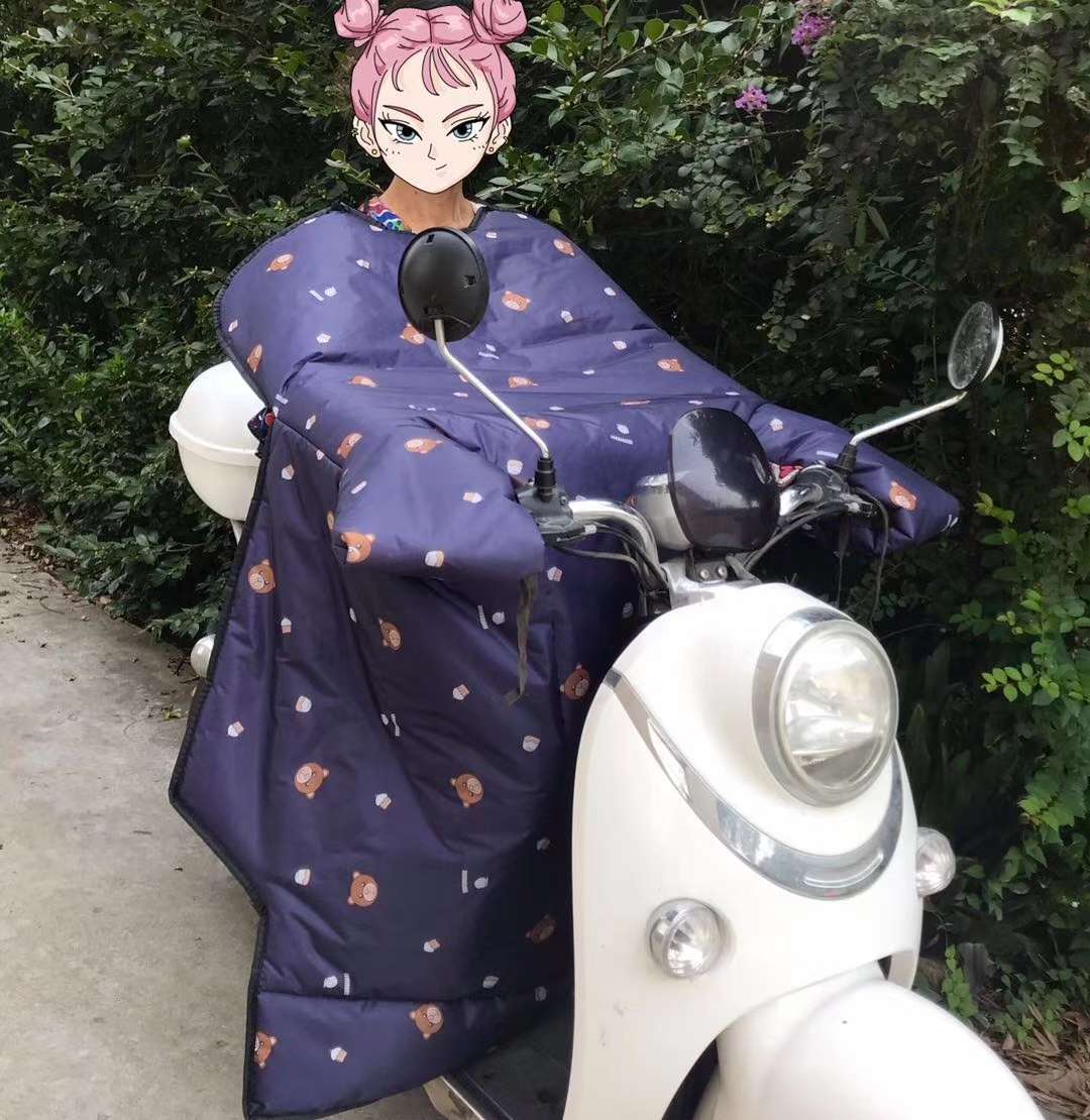 厂家直销电动车挡风被冬季护腿保暖加厚防寒防水电瓶车护膝防风被详情图1