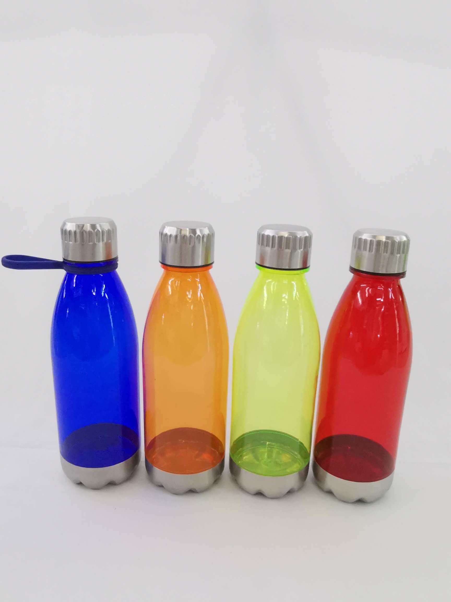 Factory direct sales of stainless steel cap sports water cups, creative plastic cola bottles, outdoor portable couple water cups, customized