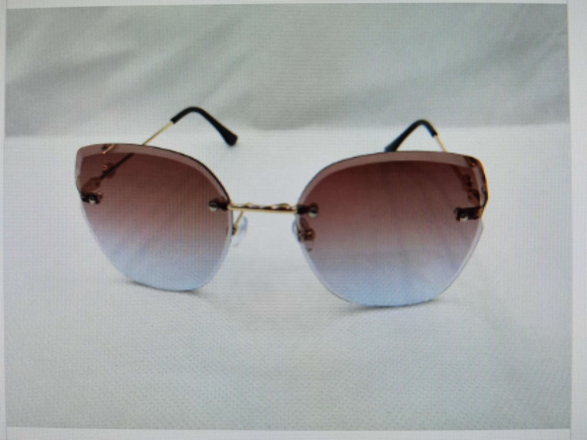 NC RT-1 Summer New Frameless Women's Sunglasses, fashionable and versatile ocean sunglasses, European and American Aviator sunglasses (multi-color mixed lenses) detail image 2