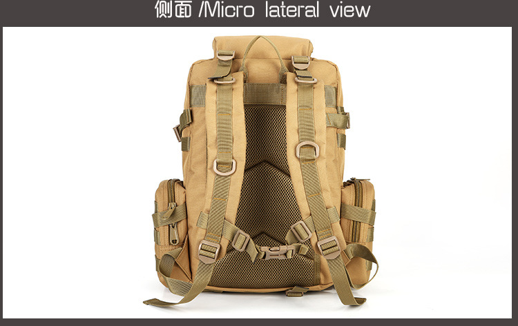 Outdoor sports military enthusiast multi-functional tactical backpack, thickened wear-resistant and waterproof fabric camouflage fashionable backpack detail image 6