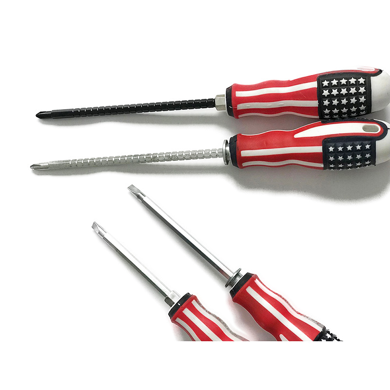 Screwdriver Expansion Belt Magnetic Head Ladle Rubber Manual Screwdriver Flat-Head Phillips Screwdriver 4 Inches undefined