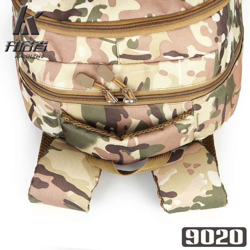 Best-selling military camouflage casual backpack, outdoor sports hiking bag, waterproof multi-functional large-capacity travel bag details Picture