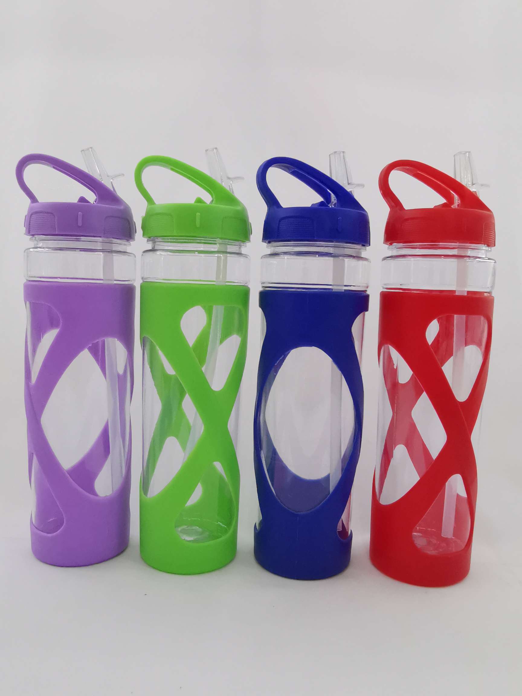 Step into the specially designed space cup sports water cup, plastic straw, solid-color water cup