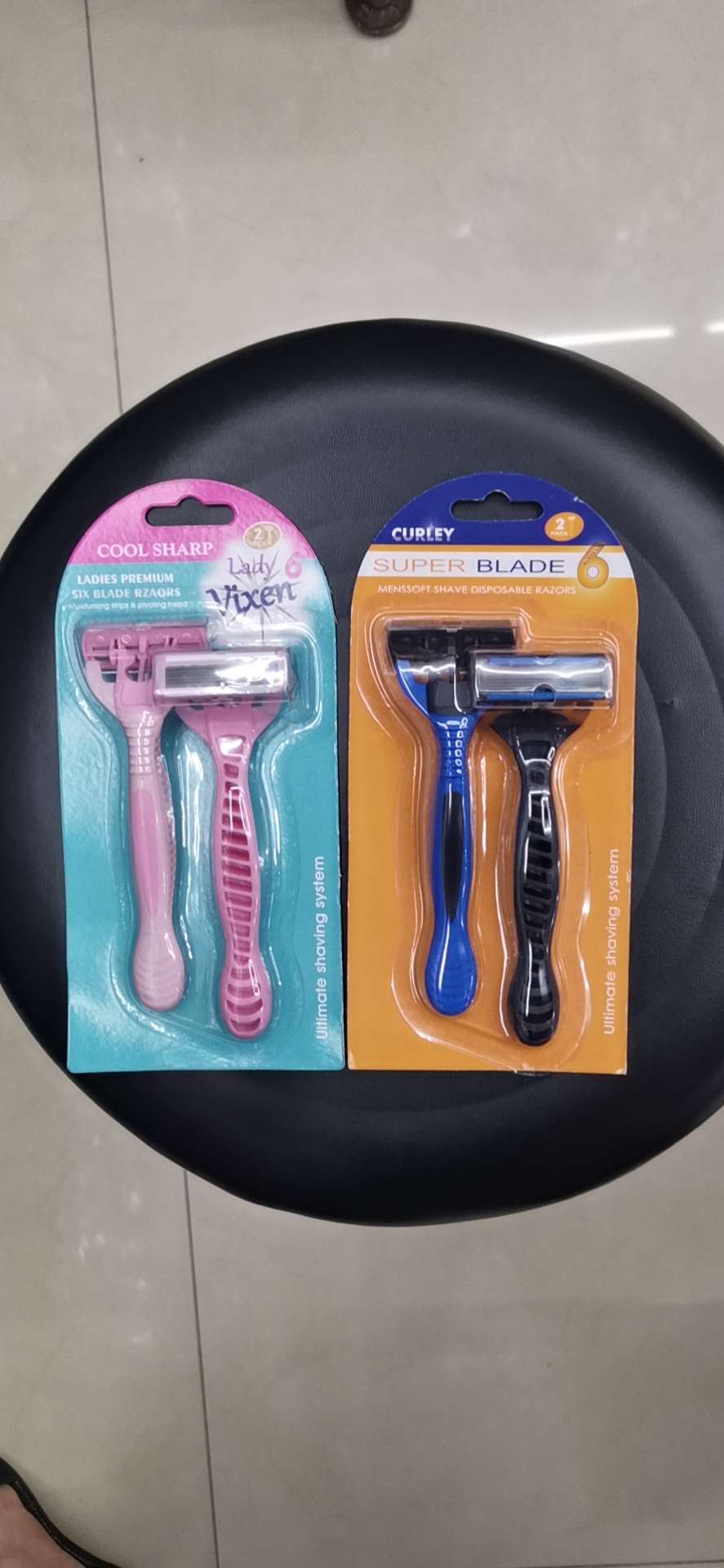 6层不锈钢剃须刀2pcs一次性手动刮胡刀六层不锈钢剃须刀详情图1