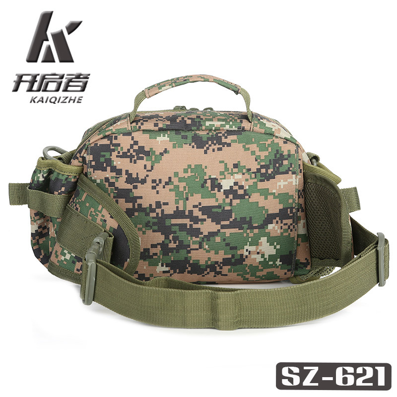Camouflage bag, tactical waist bag, outdoor backpack details Picture