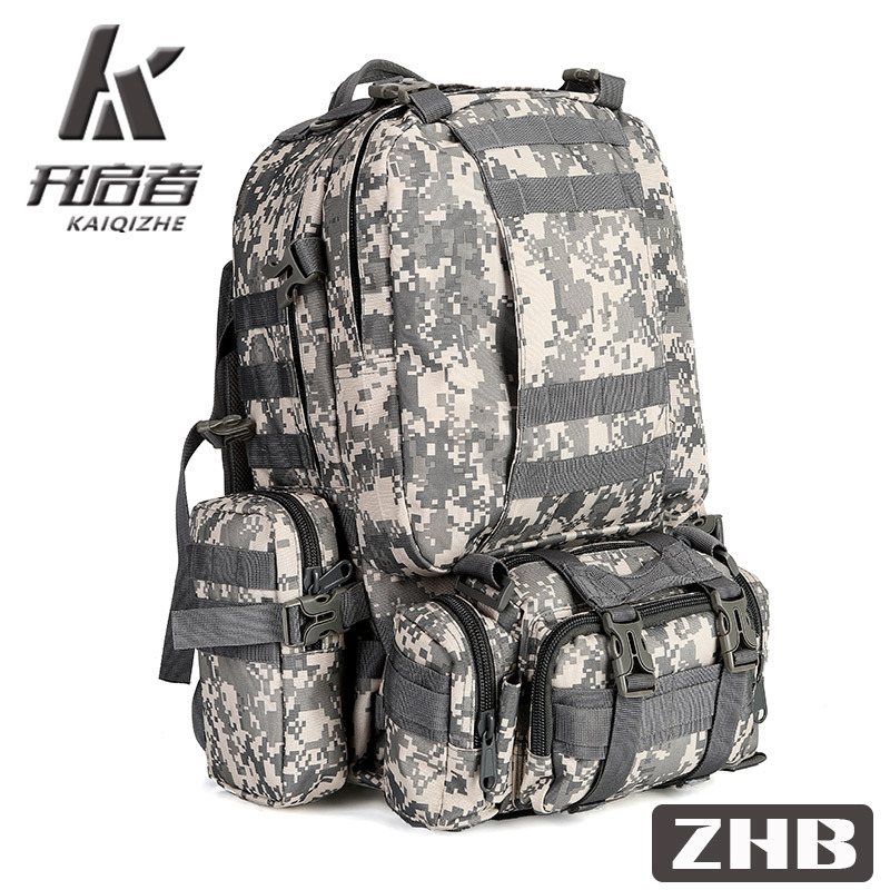 Cross-border exclusive outdoor camouflage bags, waterproof military backpacks, tactical large-capacity travel backpacks, combination backpacks