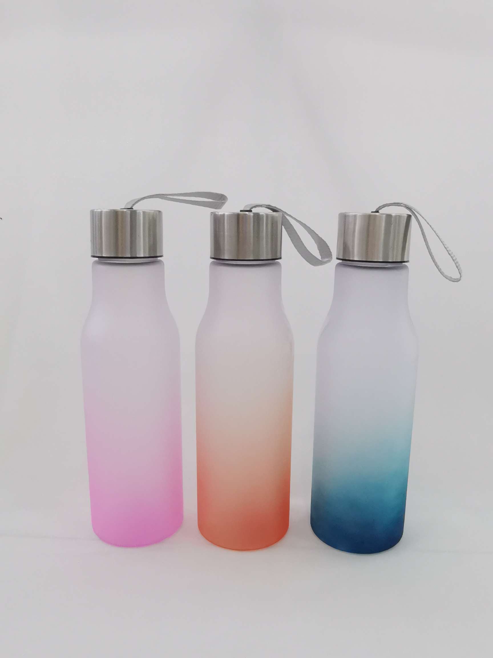 潮流夏天水杯男女学生磨砂渐变时尚塑料水杯印字可定制logo详情图4