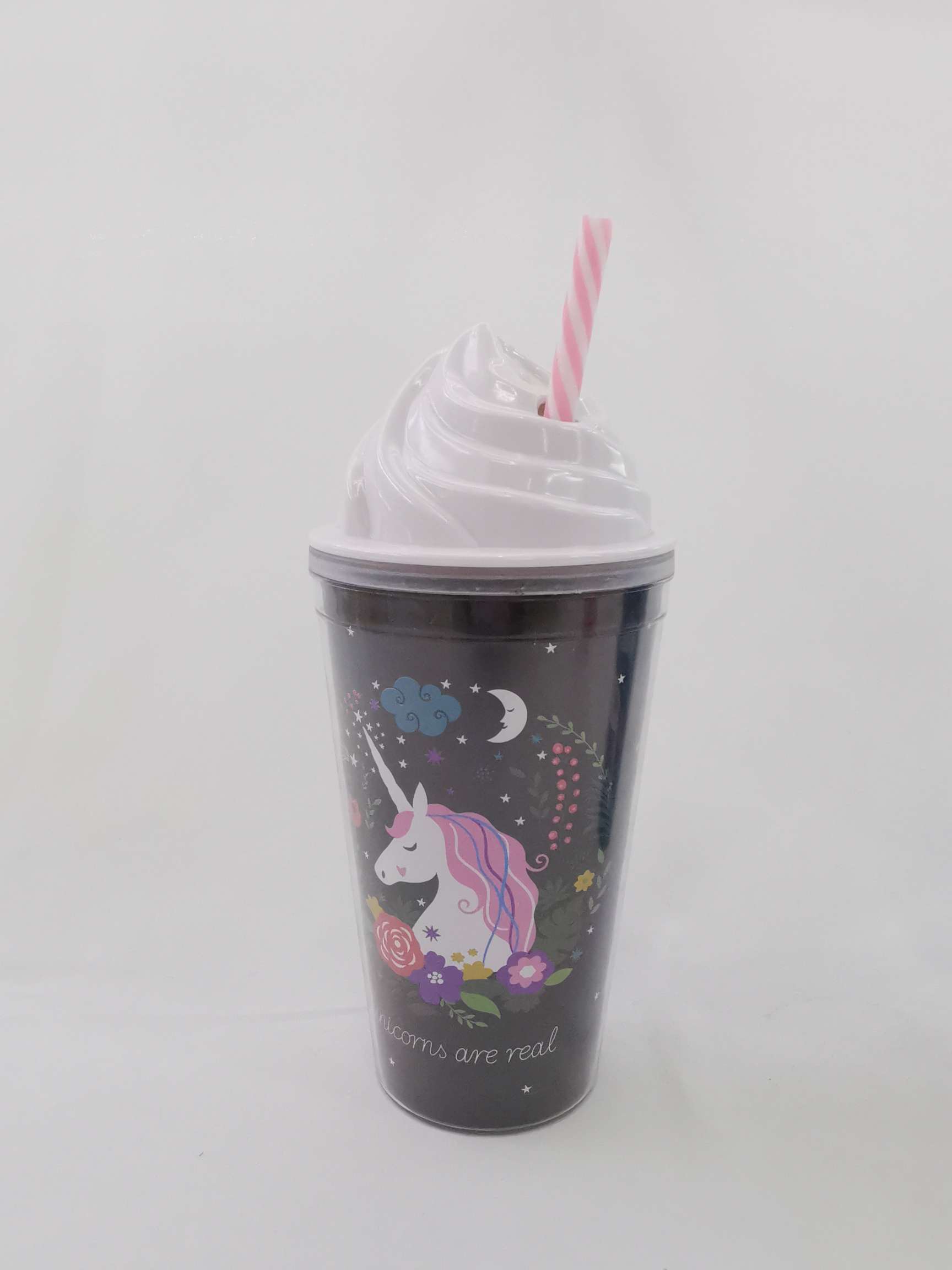 网红吸管杯创意水杯韩版百货双层塑料杯生日礼品饮料水杯可爱杯子详情图3