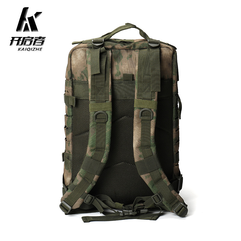 亚马逊 户外迷彩战术背包 军迷大容量多功能背包双肩包 攻击背包细节图