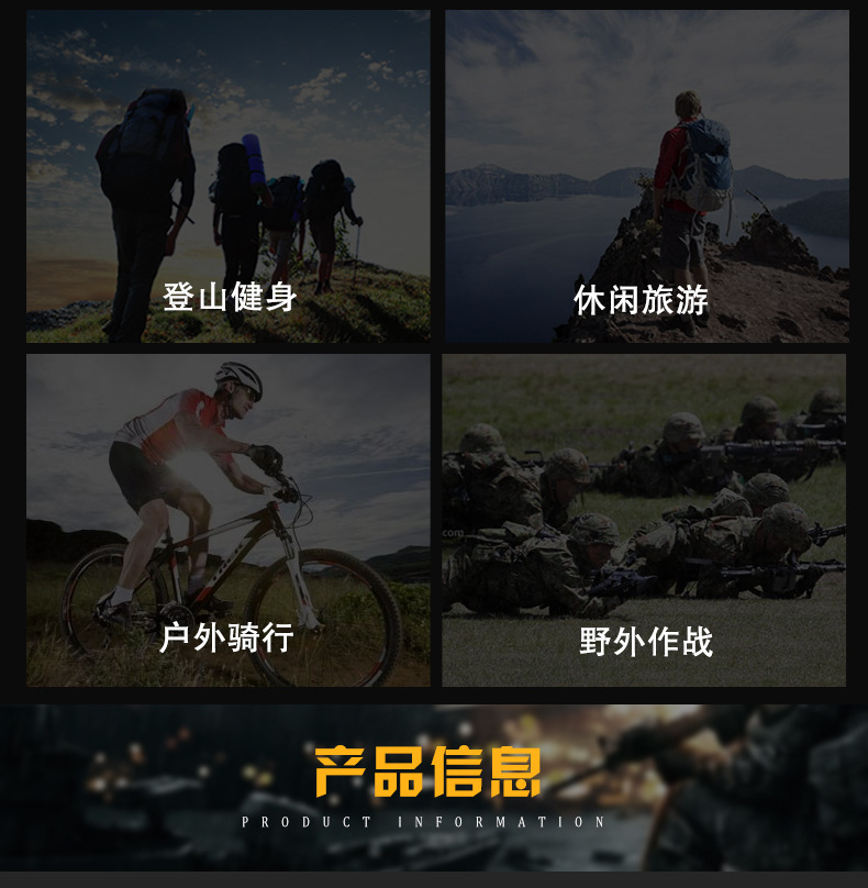 亚马逊 户外迷彩战术背包 军迷大容量多功能背包双肩包 攻击背包详情图3