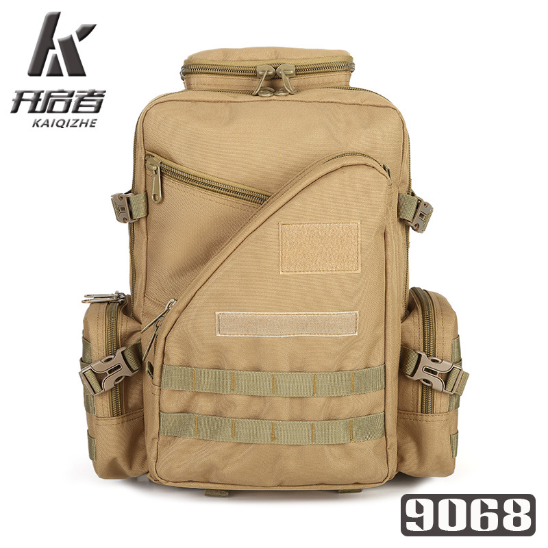 Outdoor sports military enthusiast multi-functional tactical backpack, thickened wear-resistant and waterproof fabric camouflage fashionable backpack