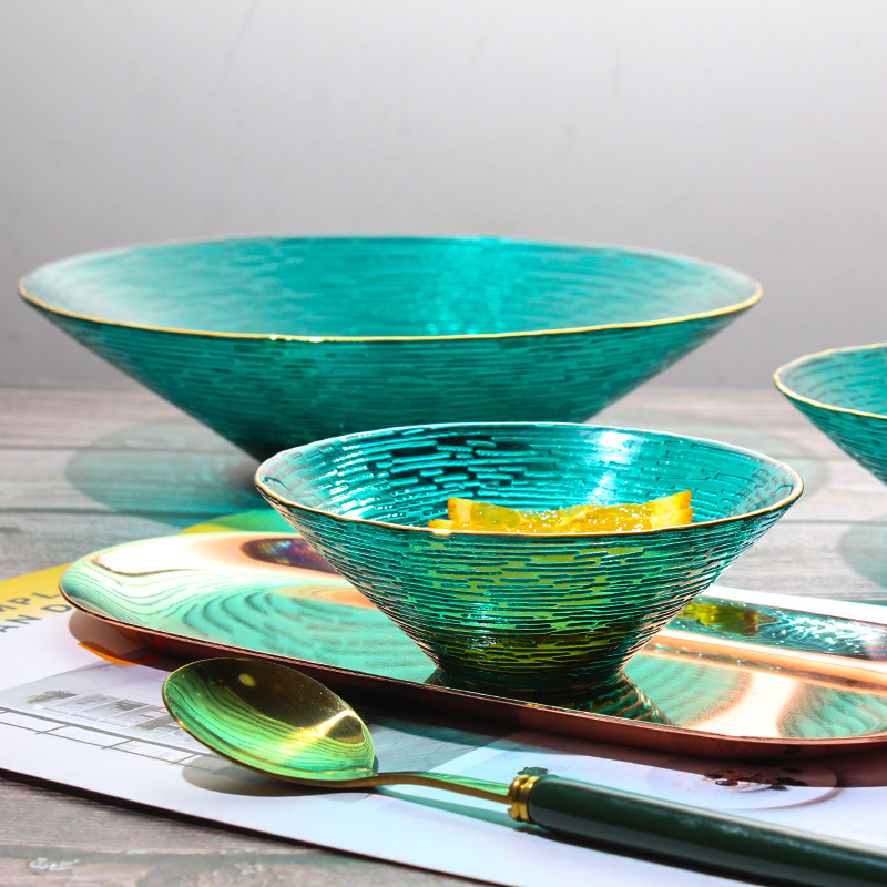 Color Phnom Penh Net Red Glass Bowl Personality Decoration Living Room Decoration Opening Soft Decoration Home Luxury Fashion Creative Home Decoration Dazzling 0020 Application Scenario