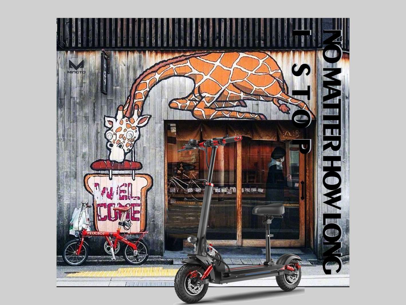 MINGTO electric scooter with seat scooter for adults thumbnail