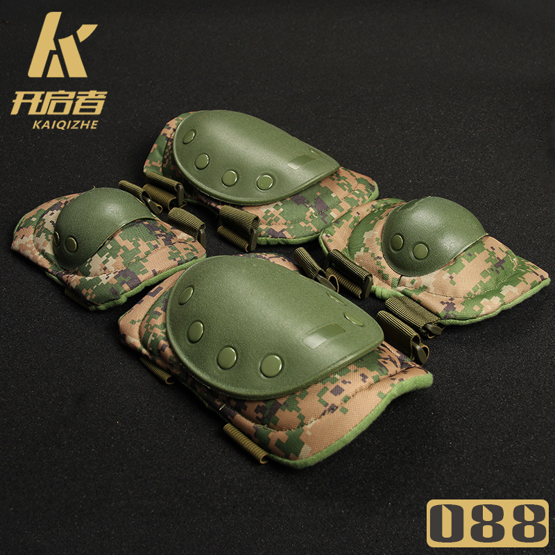 Cross-border exclusive 4-piece Black Eagle Knee and Elbow Pads Mountaineering, cycling, skateboarding, Outdoor Sports Camouflage 088 Protective Gear set details Picture