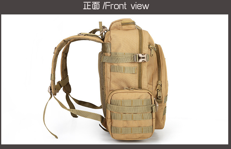 Outdoor sports military enthusiast multi-functional tactical backpack, thickened wear-resistant and waterproof fabric camouflage fashionable backpack detail image 1
