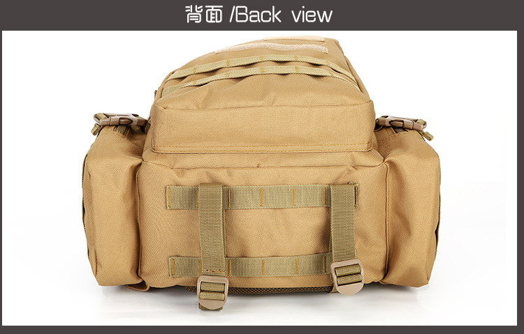 Outdoor sports military enthusiast multi-functional tactical backpack, thickened wear-resistant and waterproof fabric camouflage fashionable backpack detail image 4