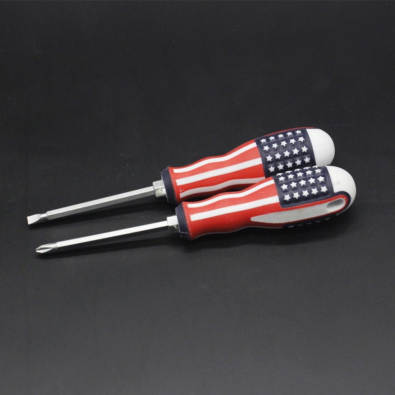 Screwdriver Expansion Belt Magnetic Head Ladle Rubber Manual Screwdriver Flat-Head Phillips Screwdriver 4 Inches undefined