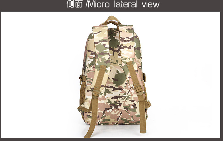 Best-selling military camouflage casual backpack, outdoor sports hiking bag, waterproof multi-functional large-capacity travel bag detail image 4