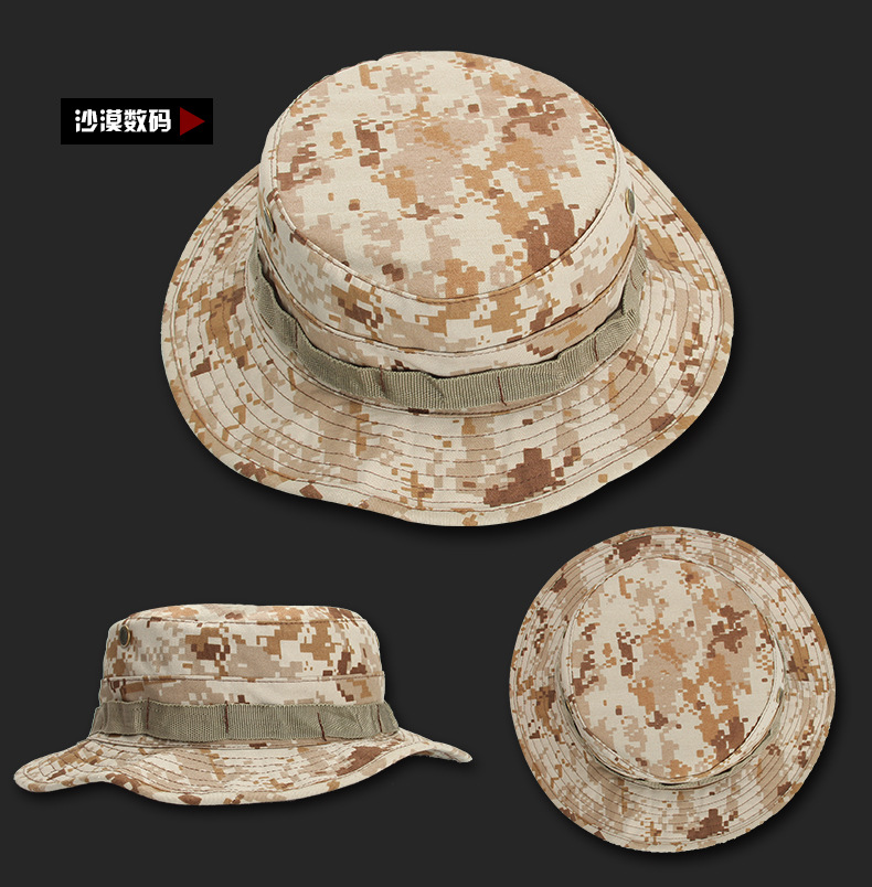 跨境专供开启者迷彩奔尼帽户外登山防晒遮阳渔夫帽战术迷彩奔尼帽详情图6