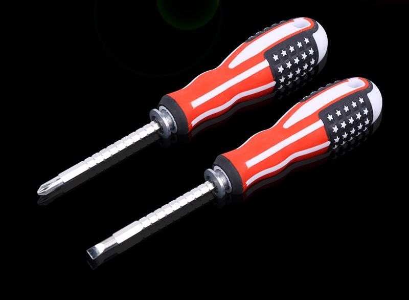 Screwdriver Expansion Belt Magnetic Head Ladle Rubber Manual Screwdriver Flat-Head Phillips Screwdriver 4 Inches undefined